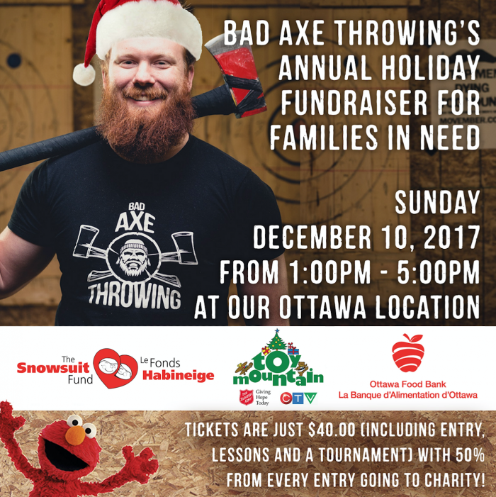 Bad Axe Throwing working with local charities