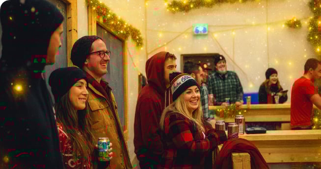 Corporate holiday party at Bad Axe Throwing