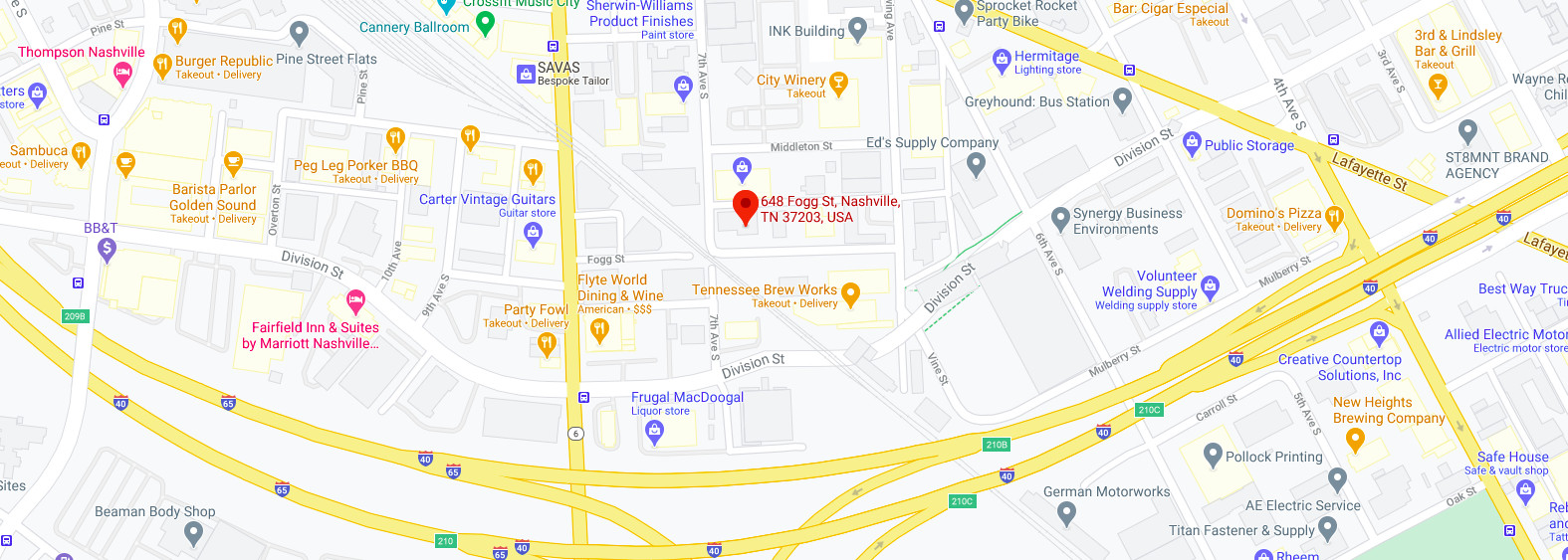 Nashville map